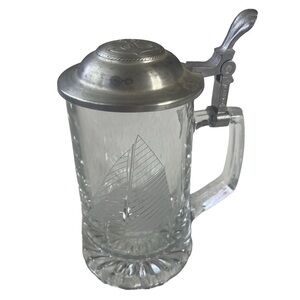 Vintage 1980's W Germany Old Spice
Columbia 1901 Etched Sailboat Beer Mug/Stein